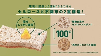 スコッチ・ブライト グリーナークリーン セルローススポンジたわし
